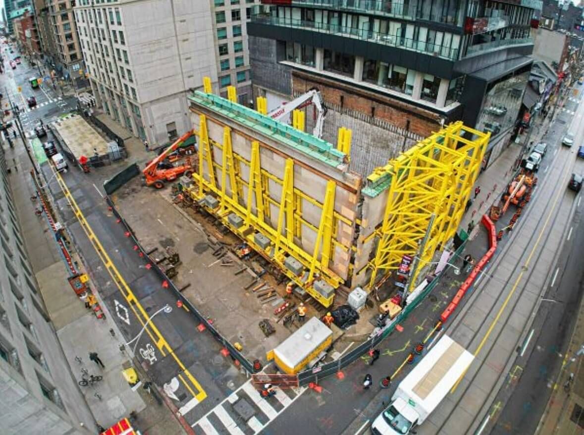 Ontario Line South worksite in downtown Toronto